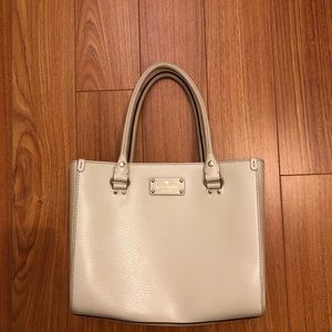 Kate Spade white leather shoulder bag